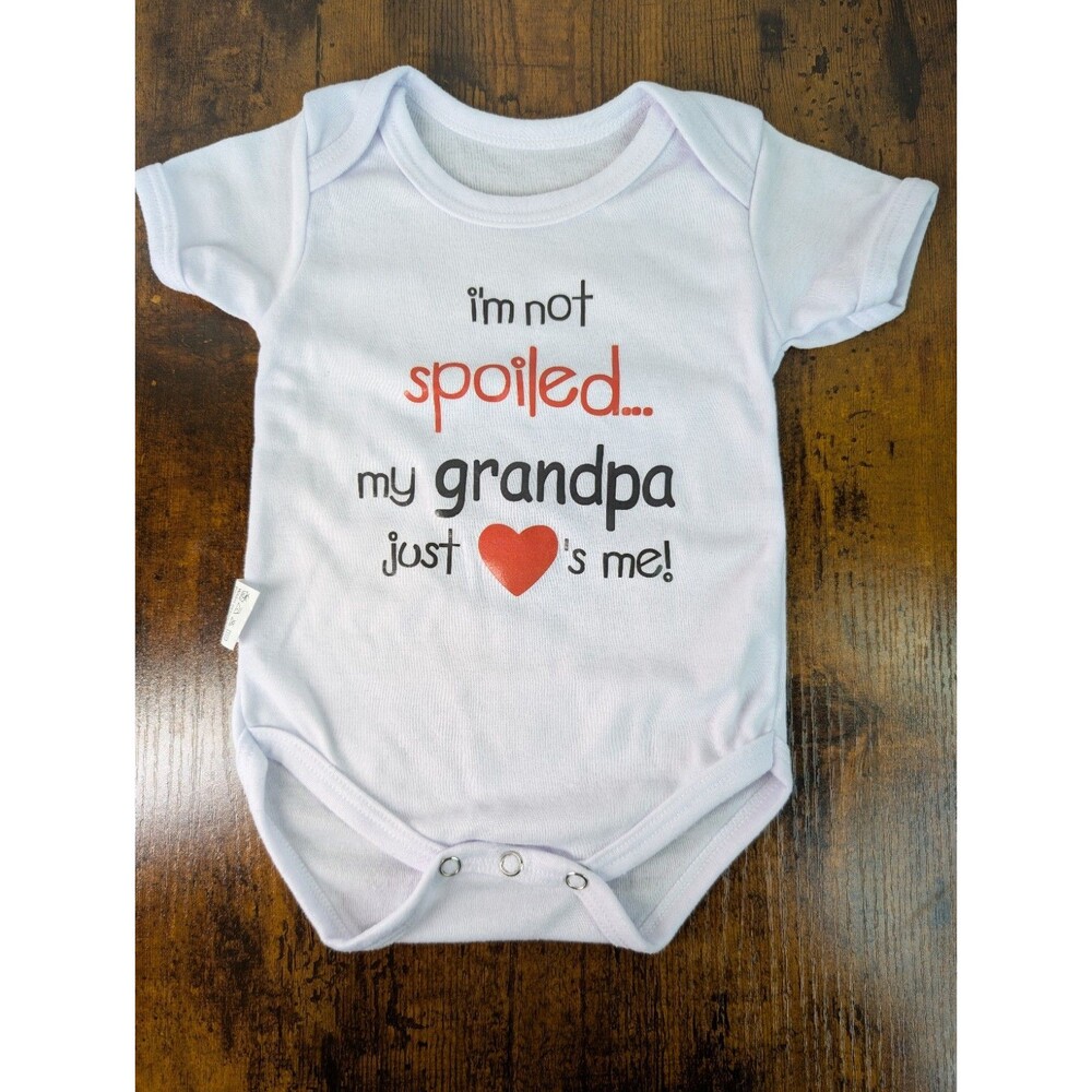 I'm Not Spoiled My Grandpa Just Loves Me One Piece Size 6-9mths